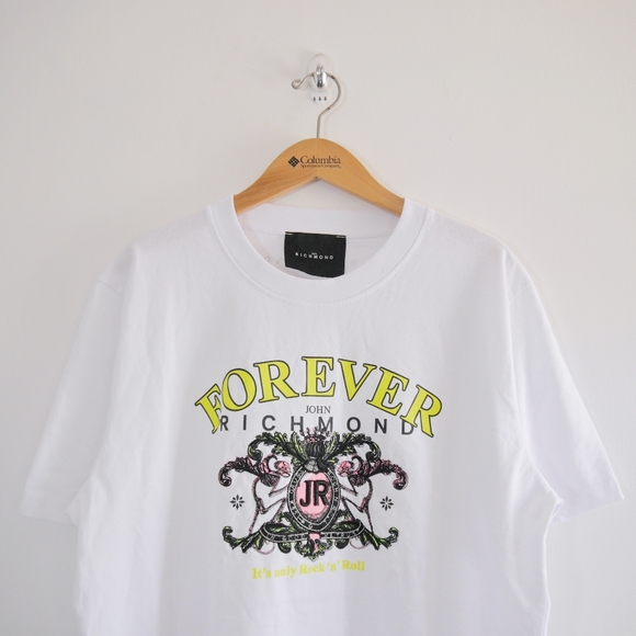 John Richmond Graphic T Shirt - Forever Shirt - Size Large - Picture 2 of 4